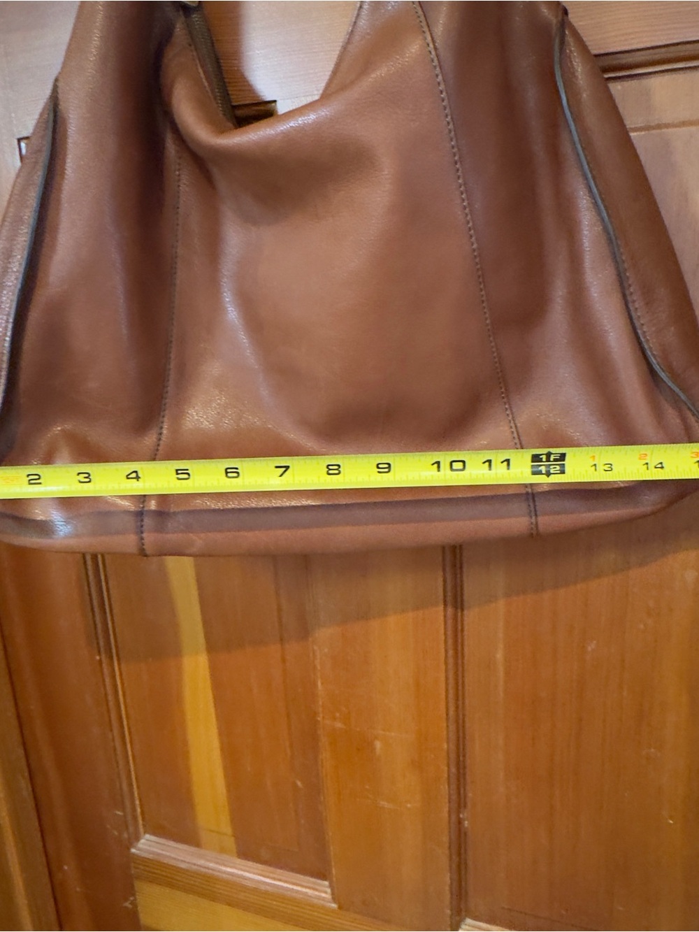 Liz Claiborne Cognac Brown genuine Leather Shoulder Hobo - Picture 6 of 15